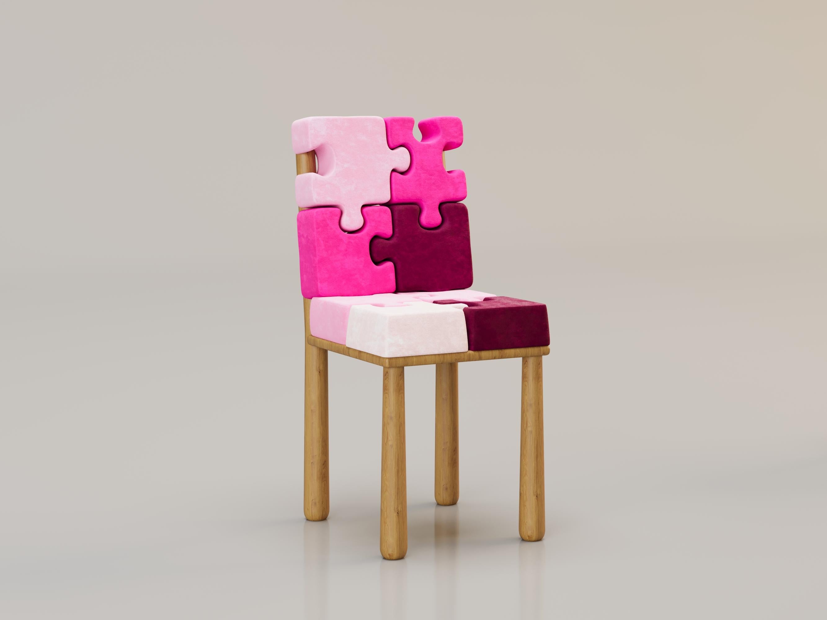 Chaise L'INSOLENTE d'Alexandre Ligios

Chêne et velours.

L 20 x L 20 X H 35 

Cette chaise au design contemporain est dotée d'une structure en chêne massif, qui apporte chaleur et solidité à votre espace. Son originalité réside dans son assise et