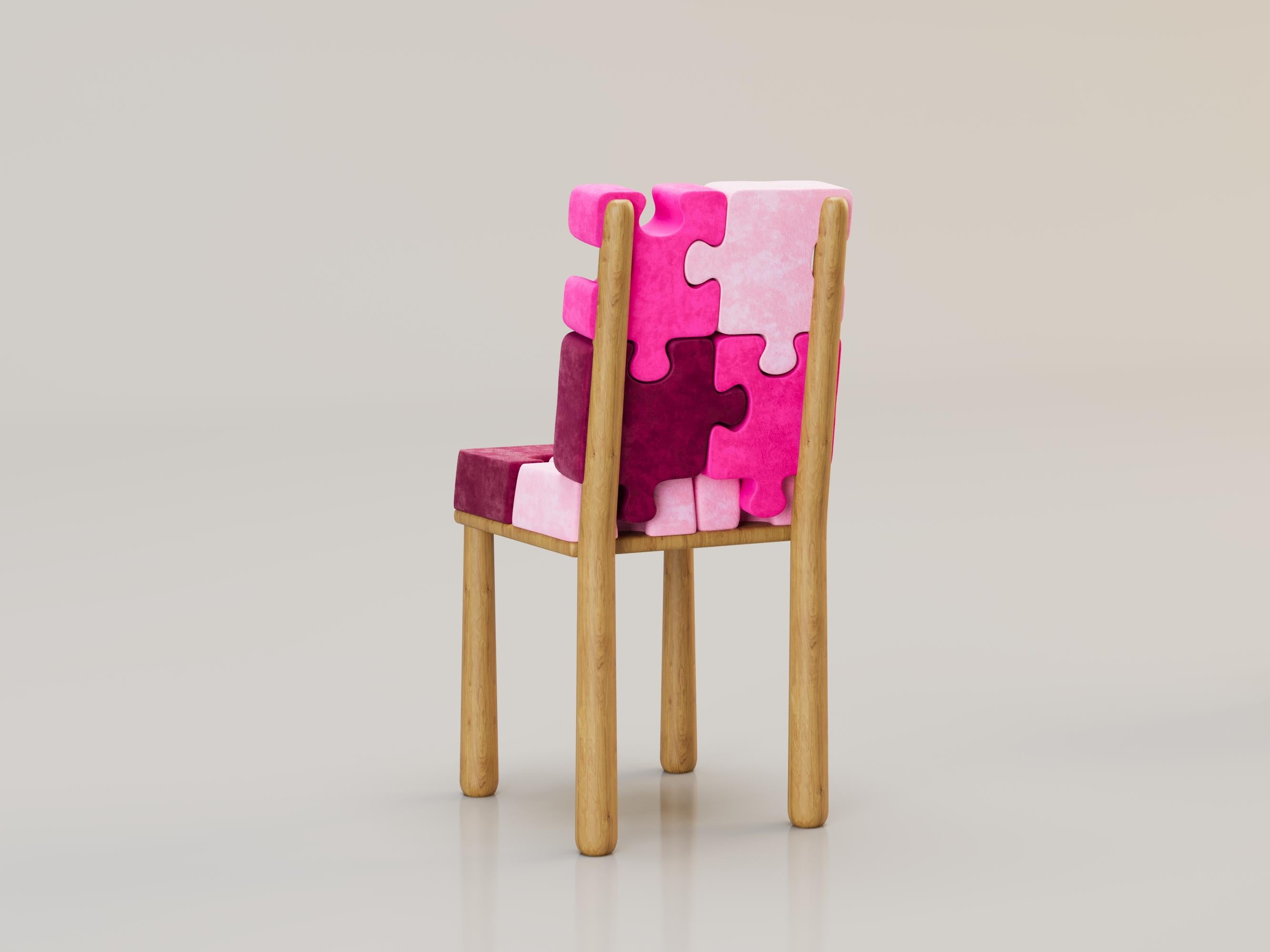Moroccan L'INSOLENTE Velvet Chair in Pink by Alexandre Ligios, REP by Tuleste Factory For Sale