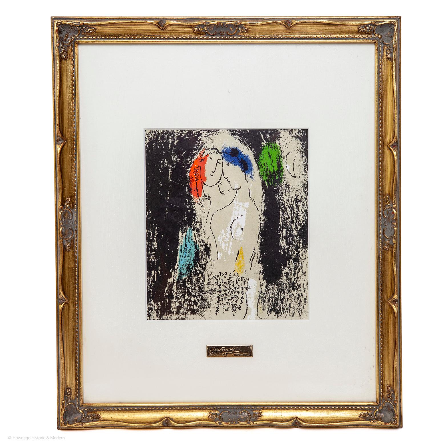 L'inspire Inspiration Self Portrait Chagall Lithographe no398 In Good Condition For Sale In BUNGAY, SUFFOLK