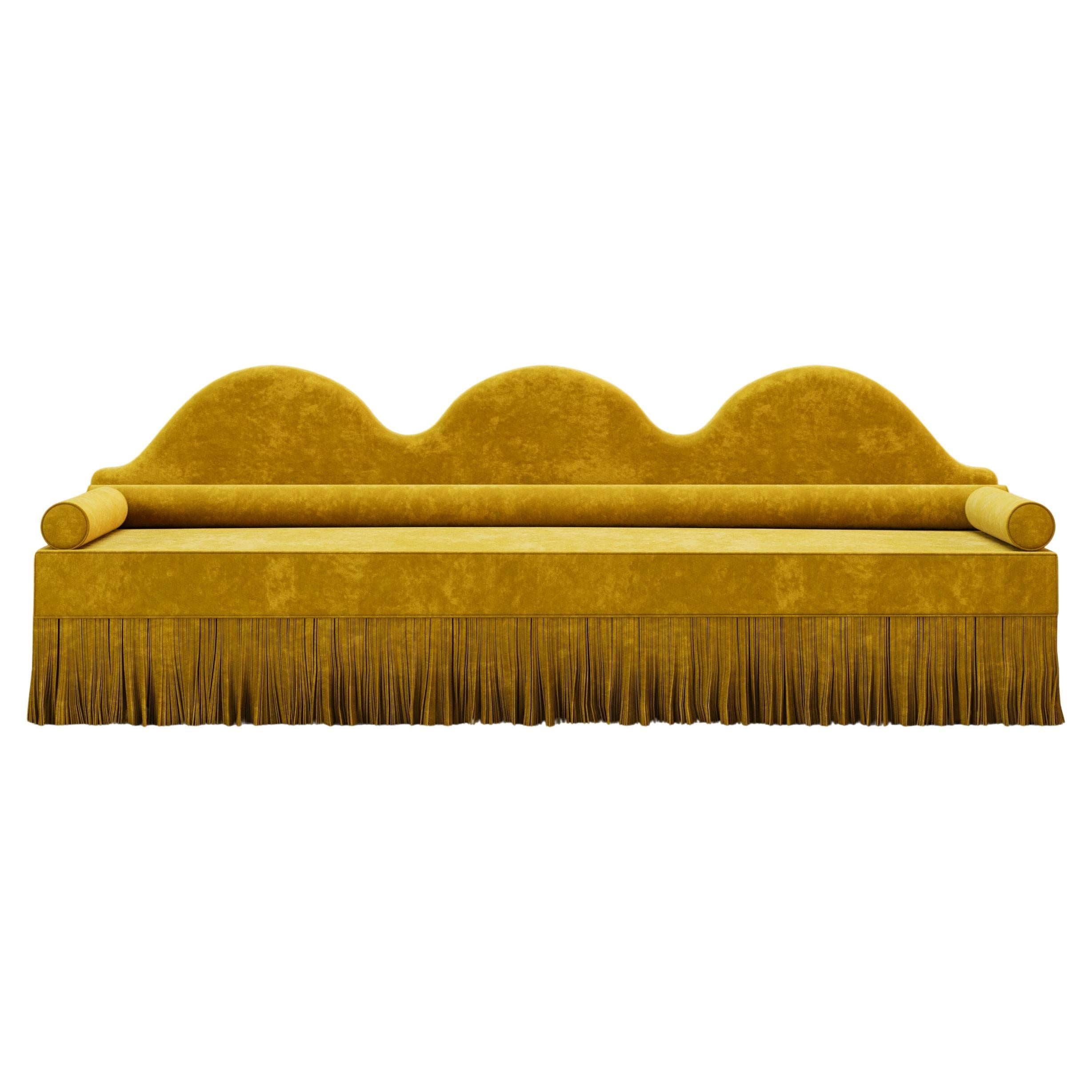 L'INTEMPOREL Sofa in Yellow by Alexandre Ligios, REP by Tuleste Factory For Sale