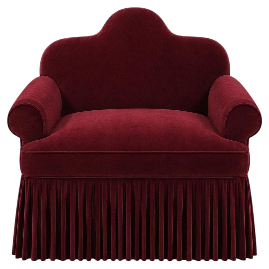 L'Intemporelle Armchair by Alexandre Ligios, en bordeaux