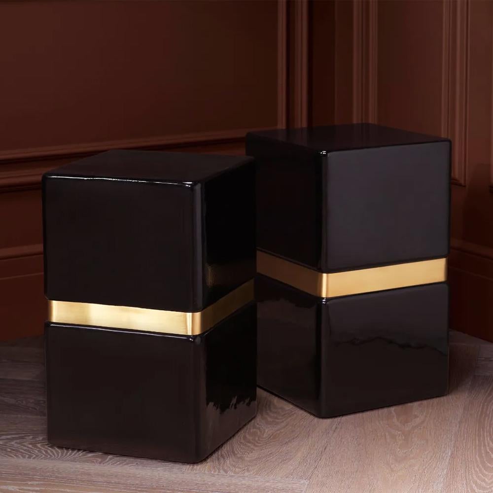 Laiton Table d'appoint Linxe en vente