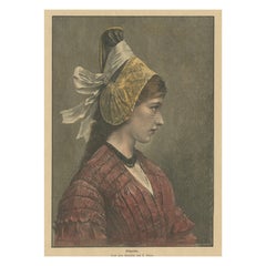 Linzerin – Austrian Folk Costume Print after Eduard Payer, ca. 1880 Linzerin – Austrian Folk Costume Print after Eduard Payer, ca. 1880