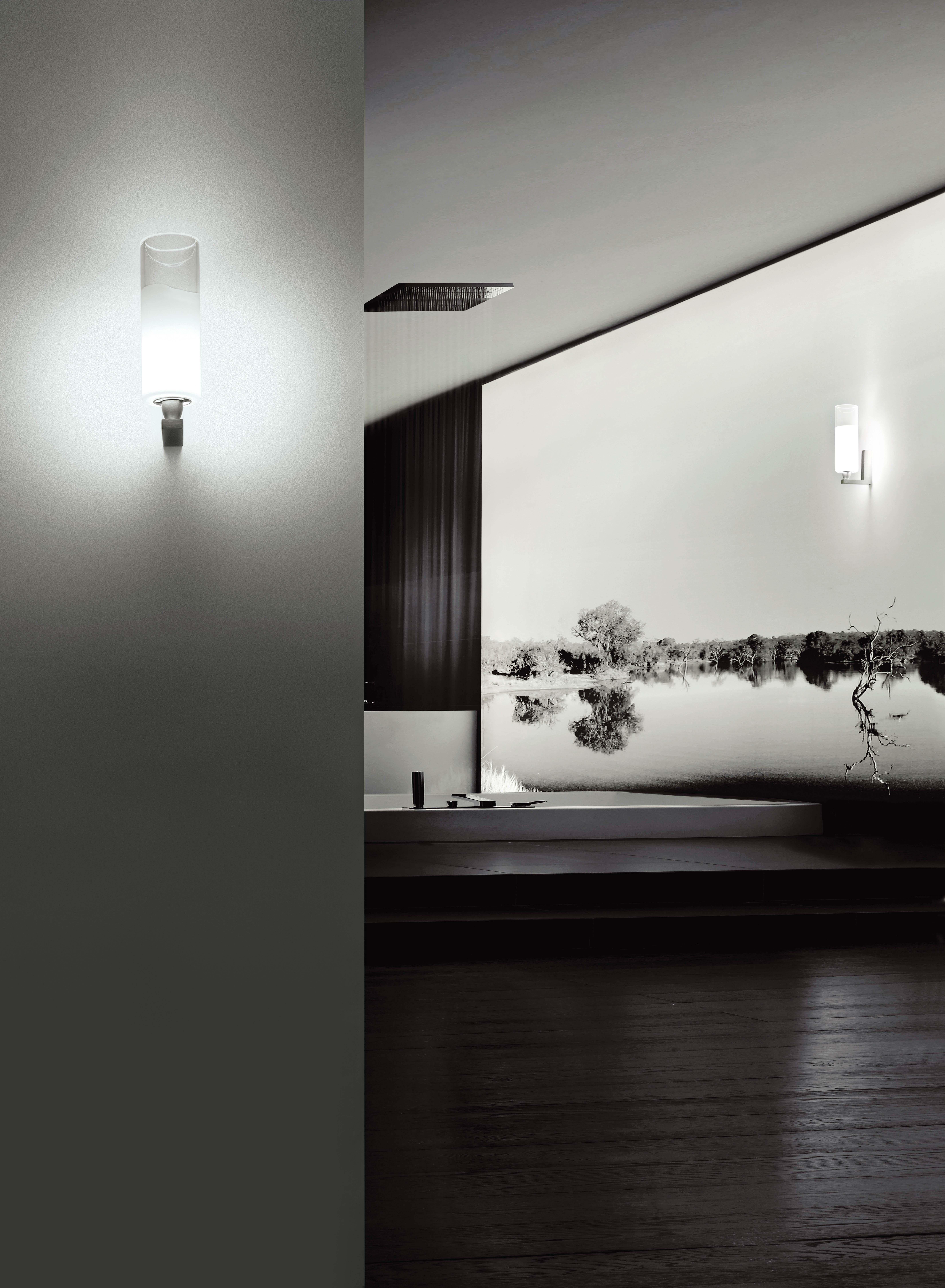 Moderno Lampada da parete Lio AP L1 P in Cristallo Bianco di Vistosi in vendita