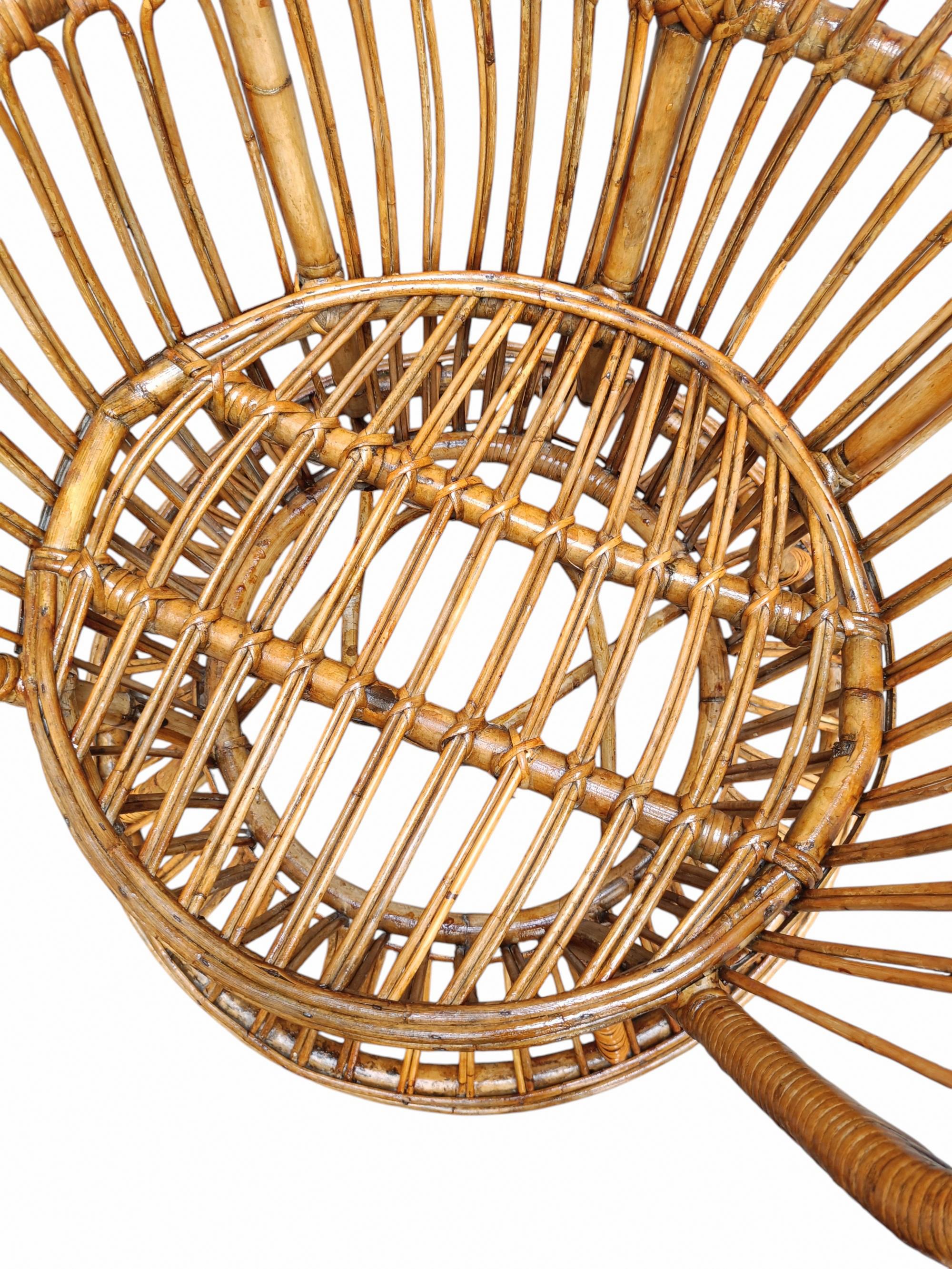 Lio Carminati & Gio Ponti Pareja de sillones de ratán 'Biancamano', Italia 1950 Mid-20th Century en venta