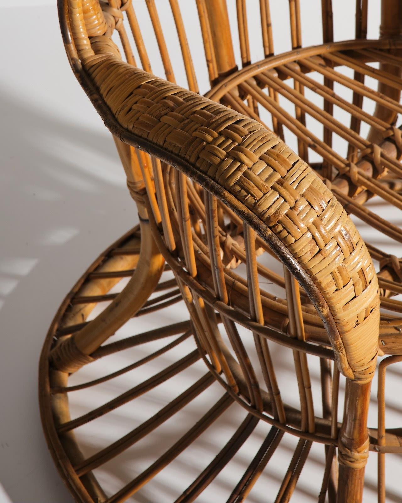 20th Century Lio Carminati, Peacock armchair For Sale