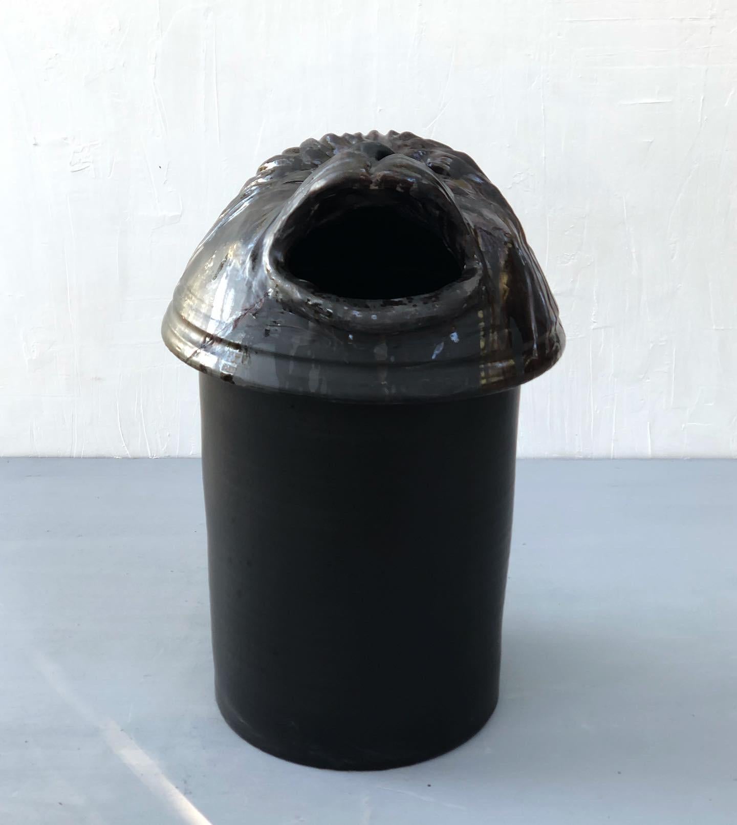 Italian Lio Waste Sculptural Bin & Container, VGO Associates For Sale