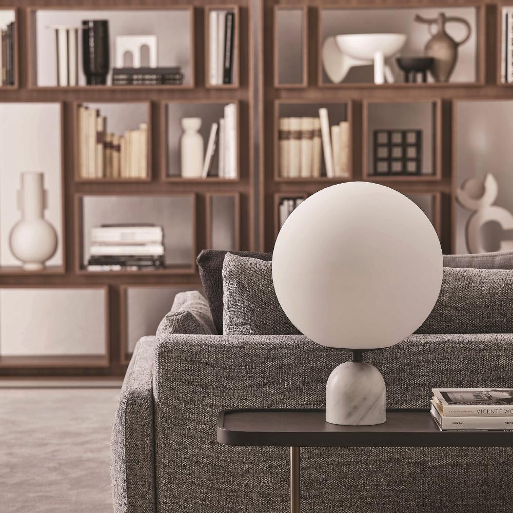 Contemporary Lio White Medium Table Lamp For Sale