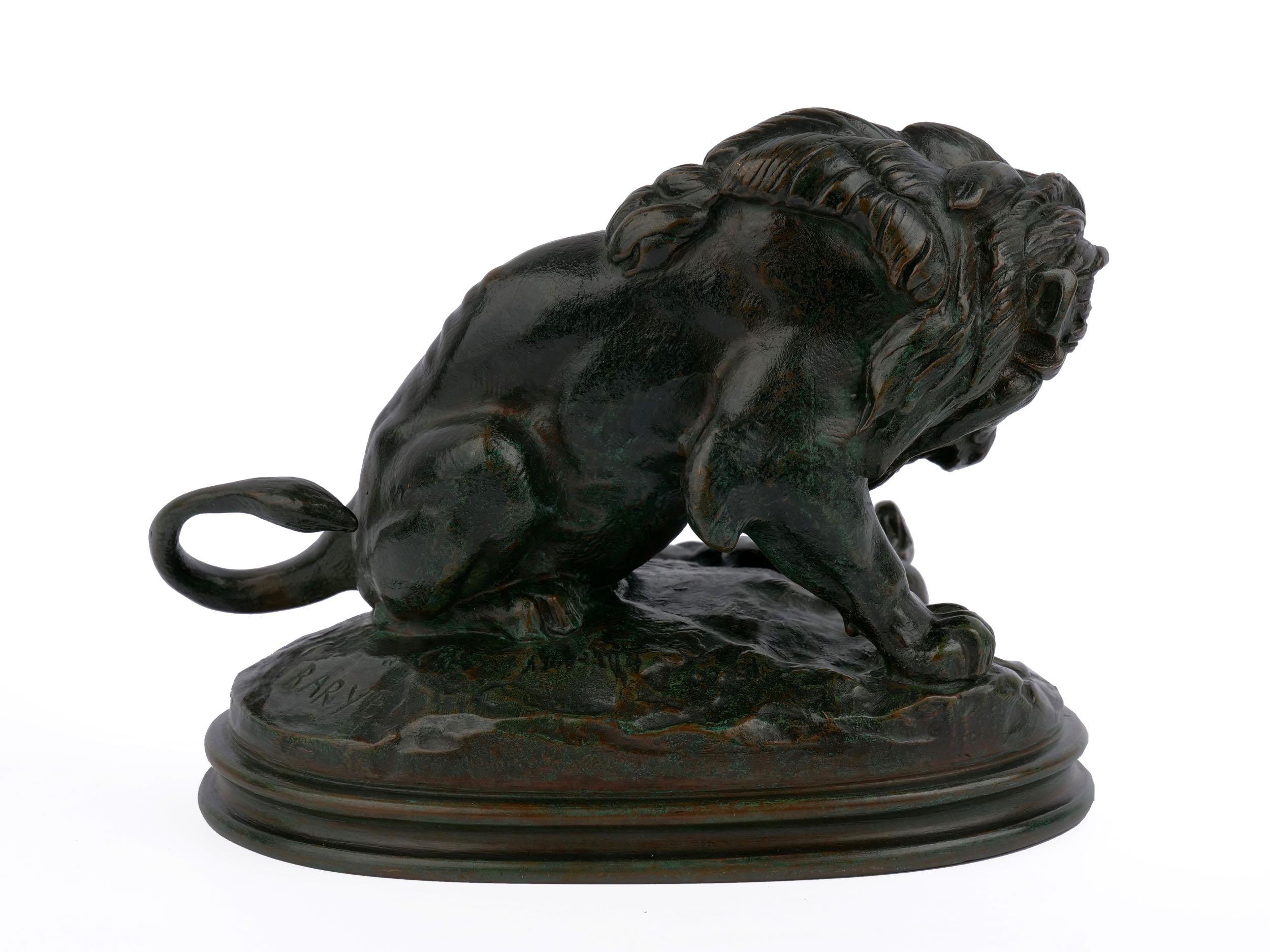 Barye’s lion crushing a serpent helped establish his reputation when he presented the work as a plaster model at Salon in 1833 along with nine other works. This exhibition was particularly interesting in the sheer range of work he presented, from