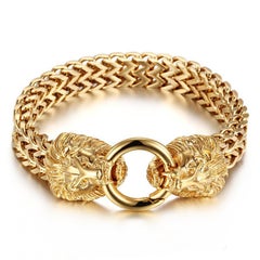 Lion Bangle Bracelet 18 Karat Yellow Gold