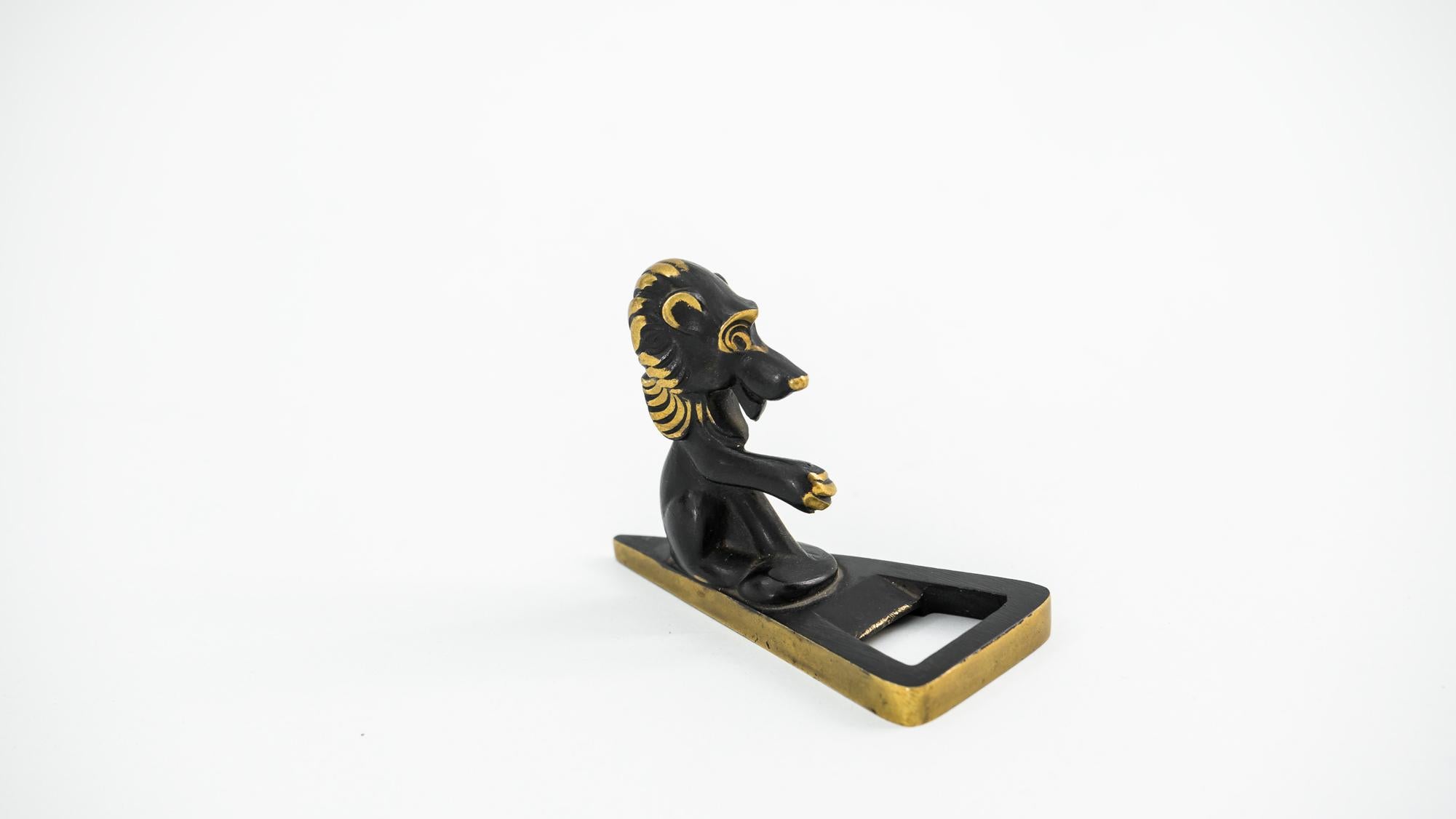 Lion Bottle Opener by Richard Rohac, Vienna, 1950s For Sale 4