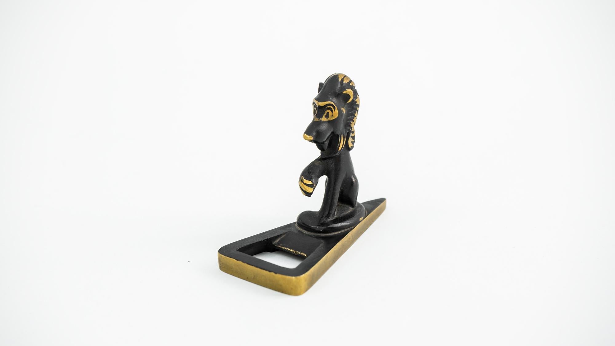Lion Bottle Opener by Richard Rohac, Vienna, 1950s For Sale 5