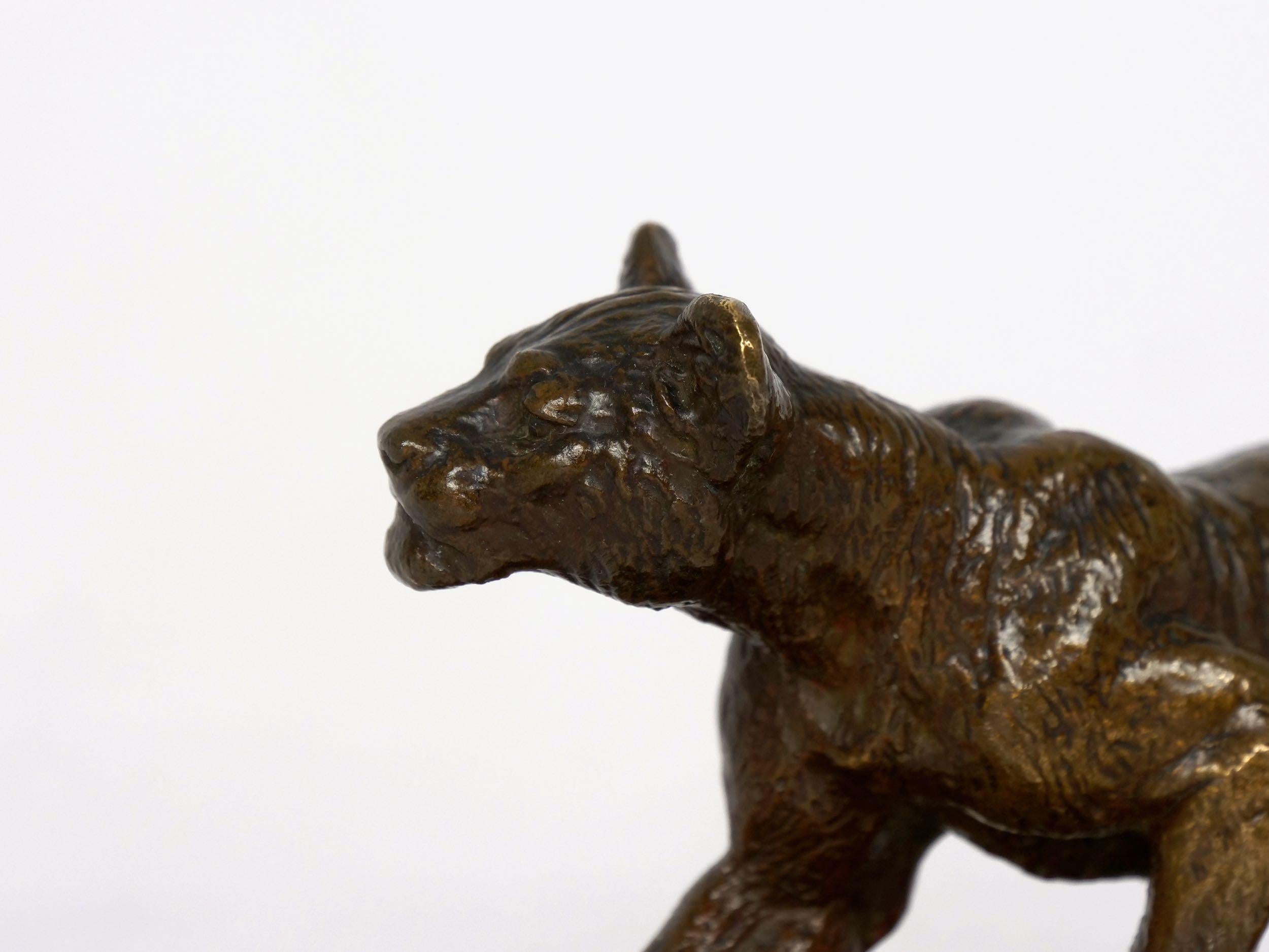 “Lion Cub” French Antique Bronze Sculpture by Isidore Bonheur and Peyrol 3