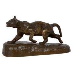 “Lion Cub” French Antique Bronze Sculpture by Isidore Bonheur and Peyrol