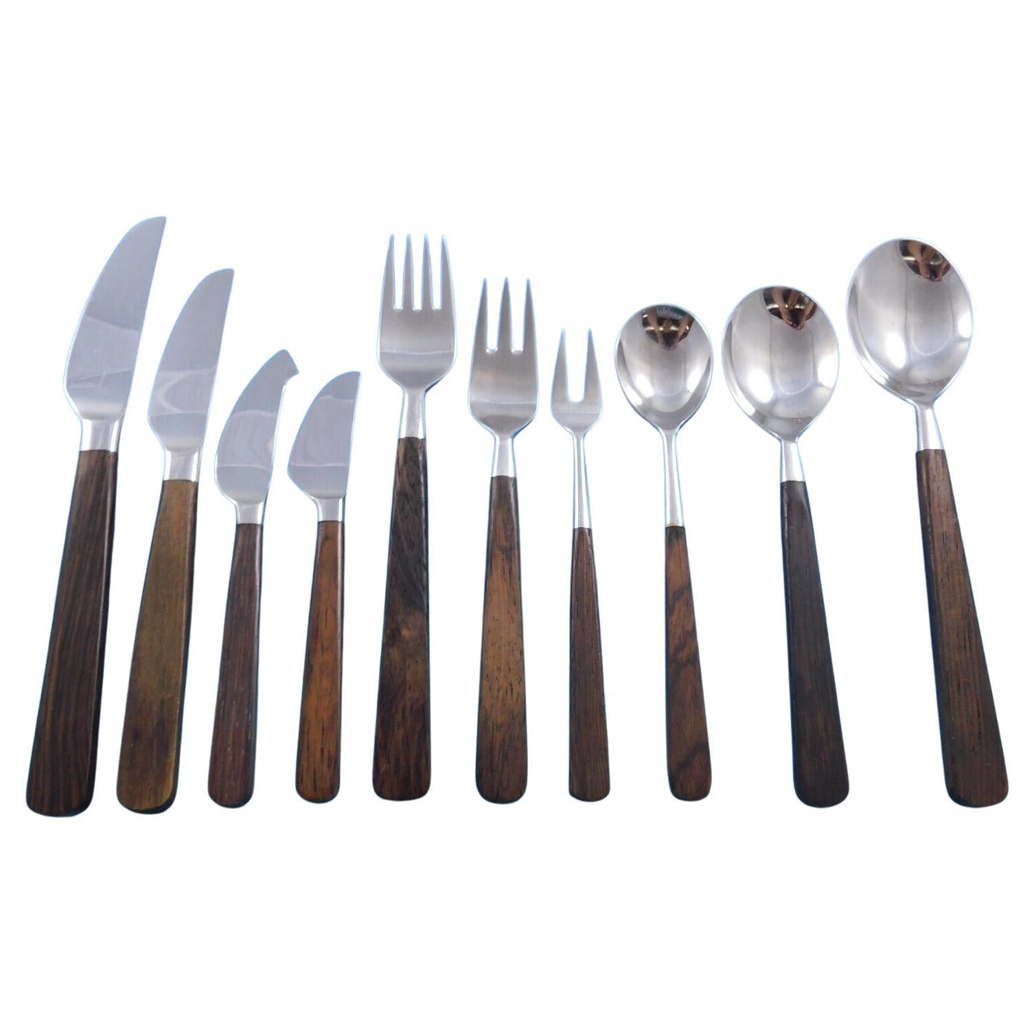 Lion de Luxe by Hackman Stainless Steel Rosewood Flatware set 90 pcs IN  BOOK For Sale at 1stDibs | hackman finland 18/8
