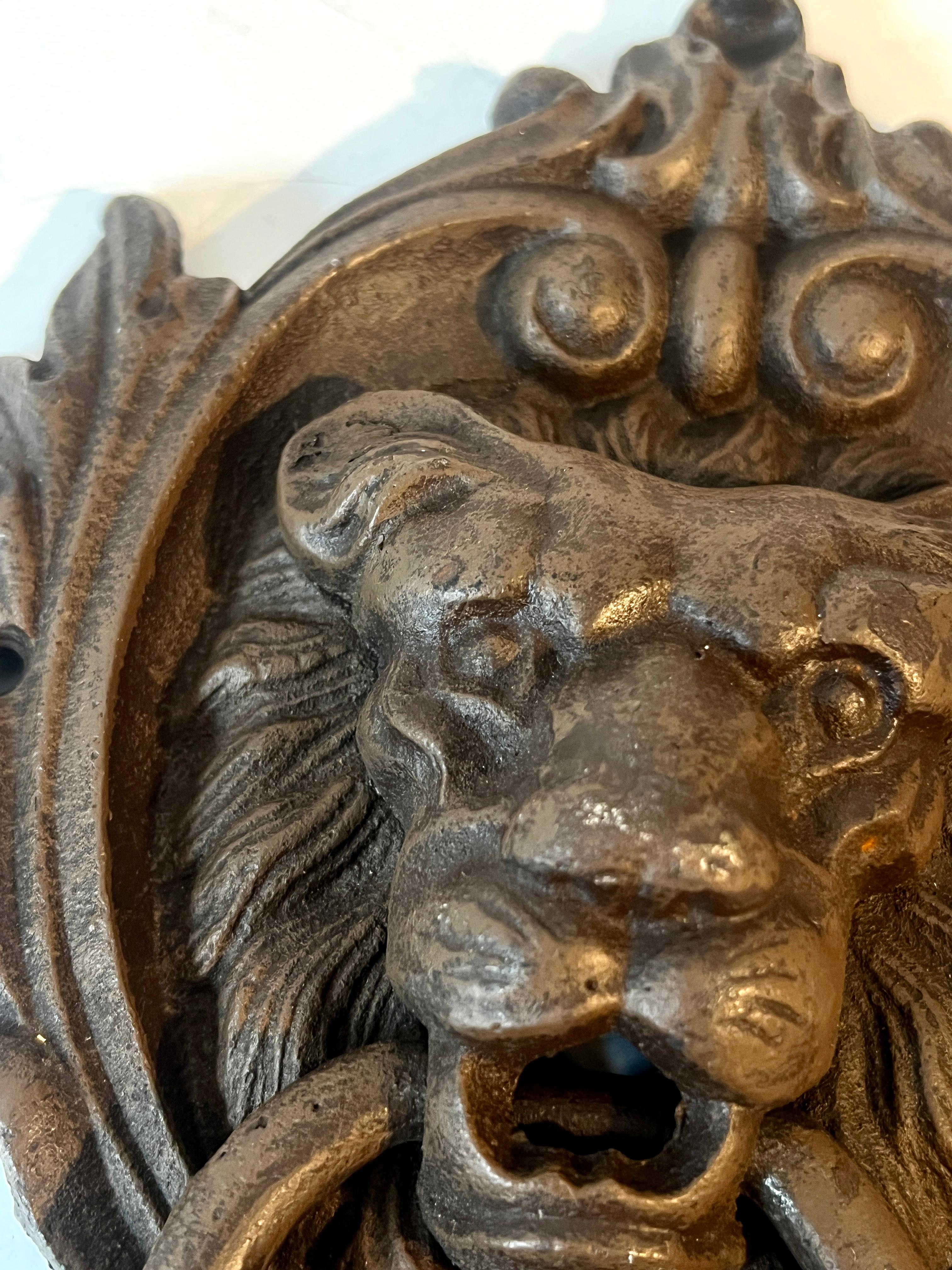 Lion Door Knocker with Embellished Framework 1