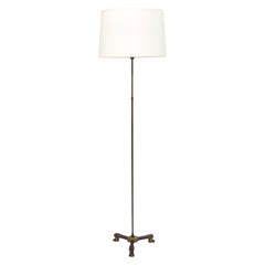 Neoklassizistische Stehlampe mit Löwenfüßen aus Bronze, Arbus zugeschrieben, Frankreich 1940er Jahre
