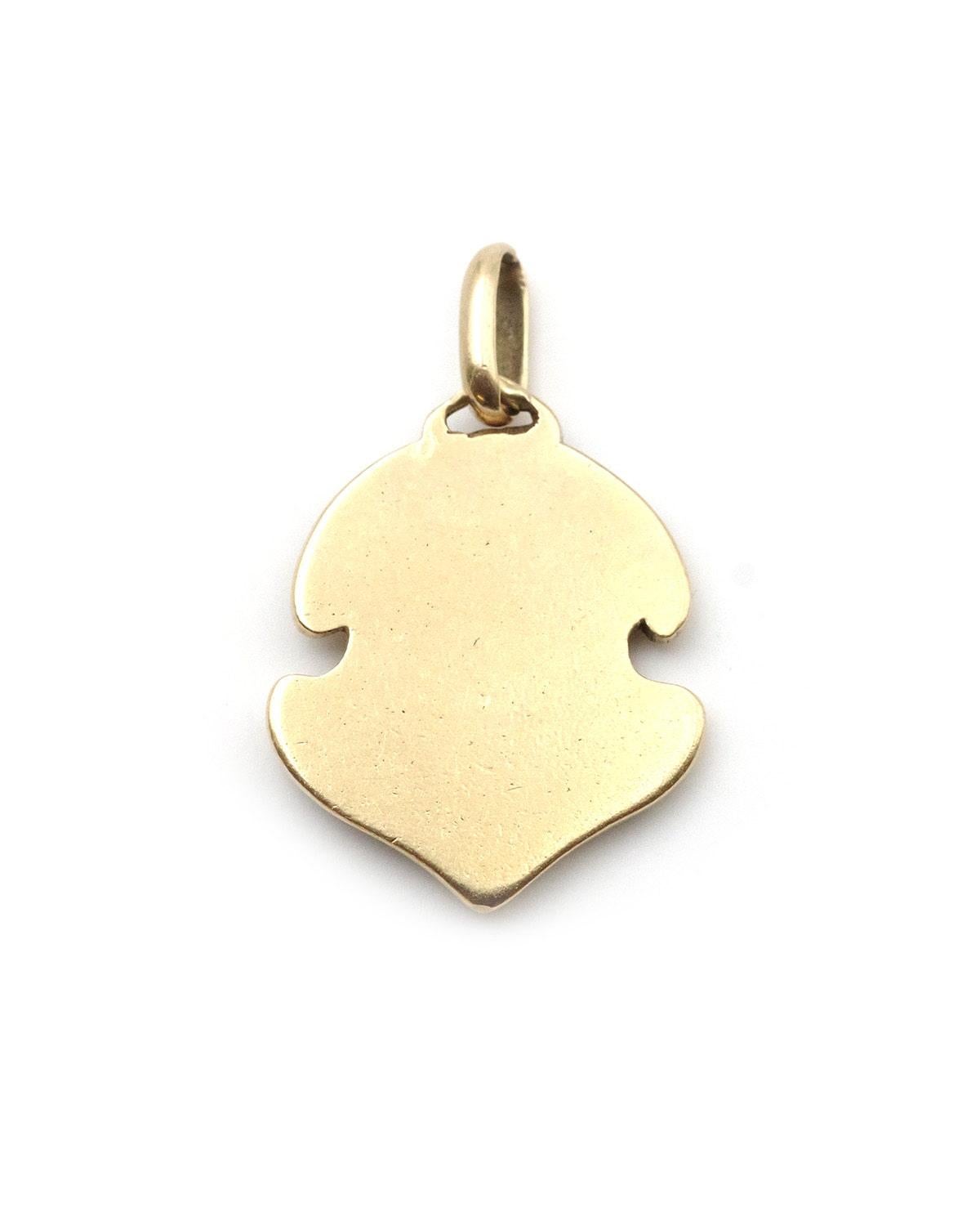 Women's or Men's Lion Gustave Soury Art Nouveau medal solid 18k gold, signed Gustave Soury For Sale