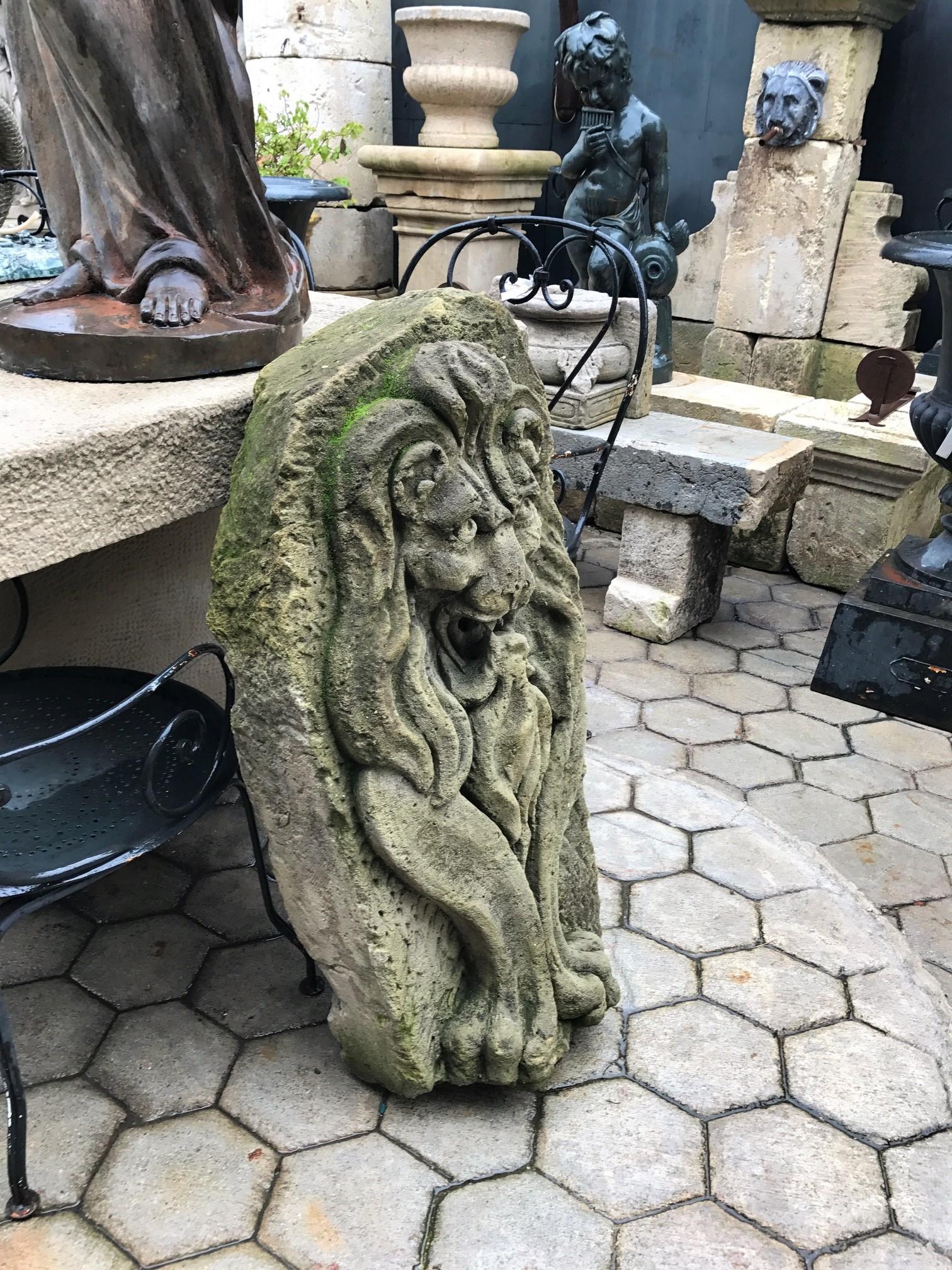 stone fountain spout