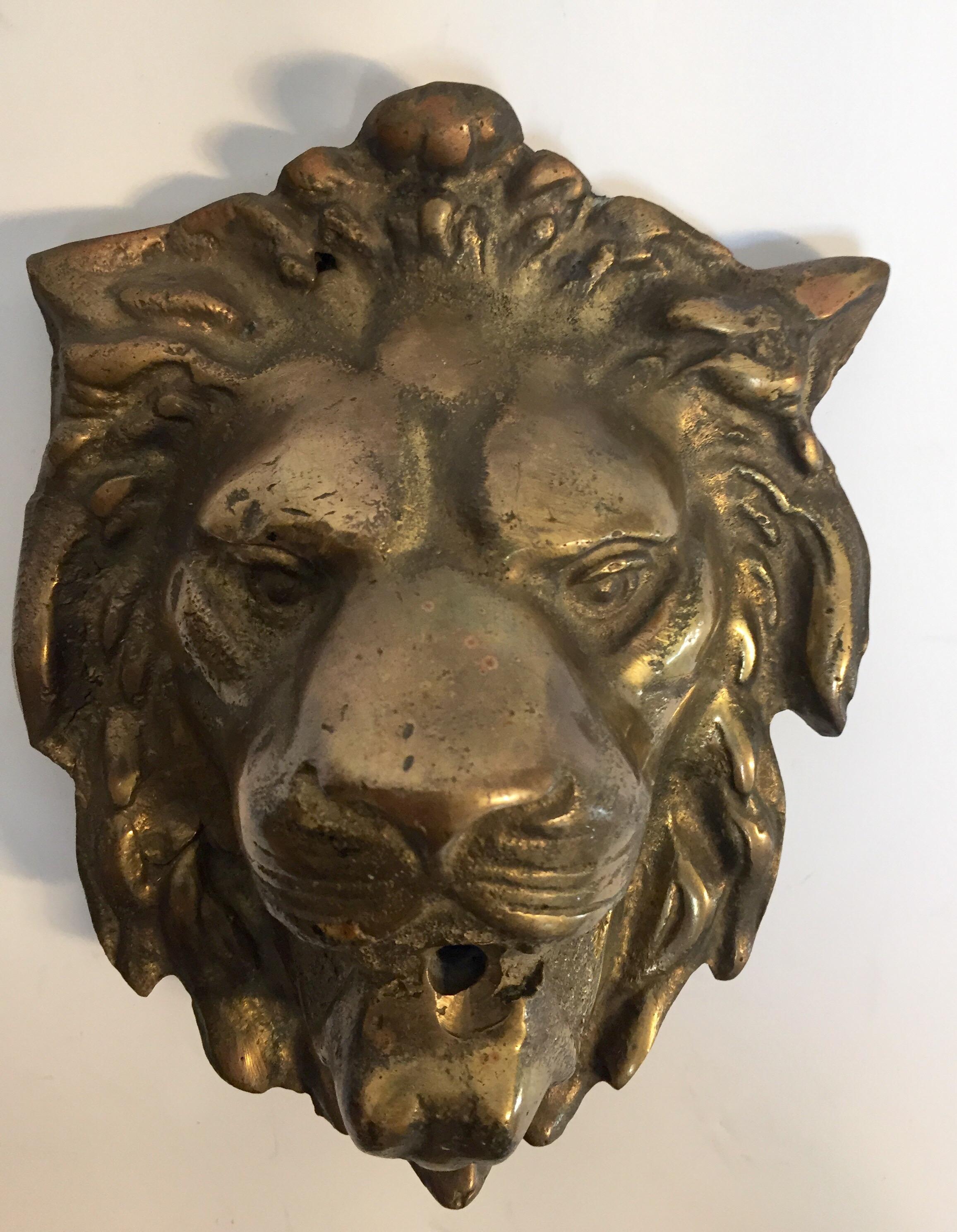 Moorish Lion Head Brass Fountain Garden Spout