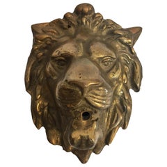 Vintage Lion Head Brass Fountain Garden Spout