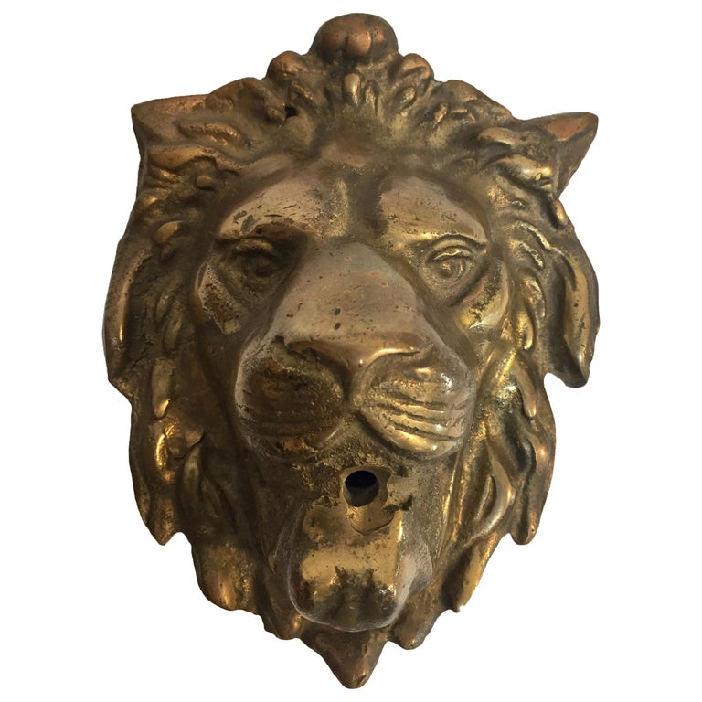 Lion Head Brass Fountain Garden Spout at 1stDibs