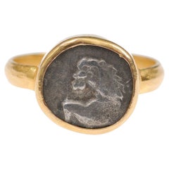 Lion Hemidrachm Ring in 22K gold