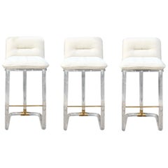 Lion in Frost Bar Stools, Set of 3