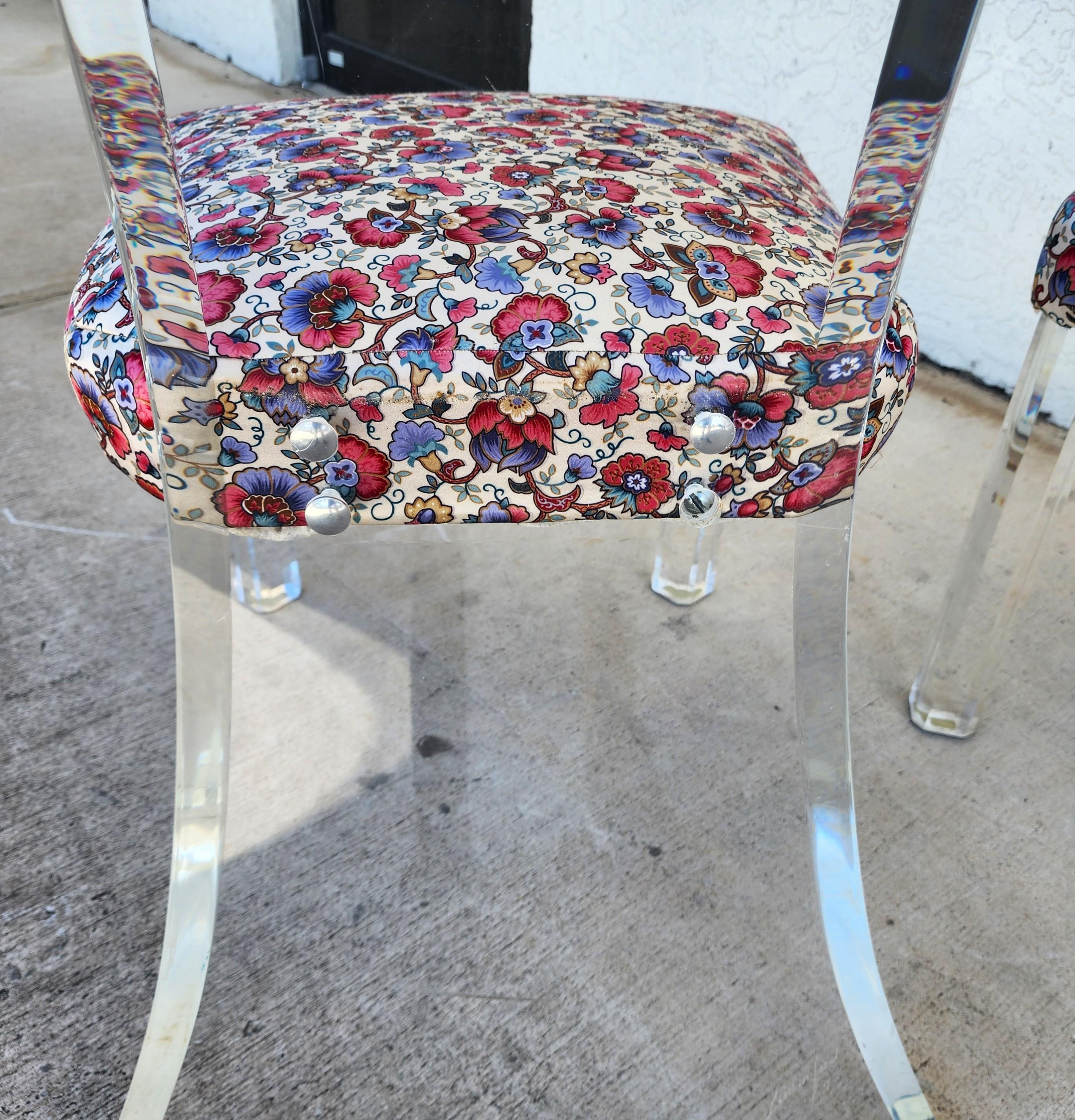 Sedie da pranzo in lucite Lion in Frost firmate Set di 6 pezzi molto raro in vendita 10