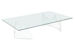 Lion in Frost Mid-Century American Lucite Glacial Cocktail / Coffee Table Bases