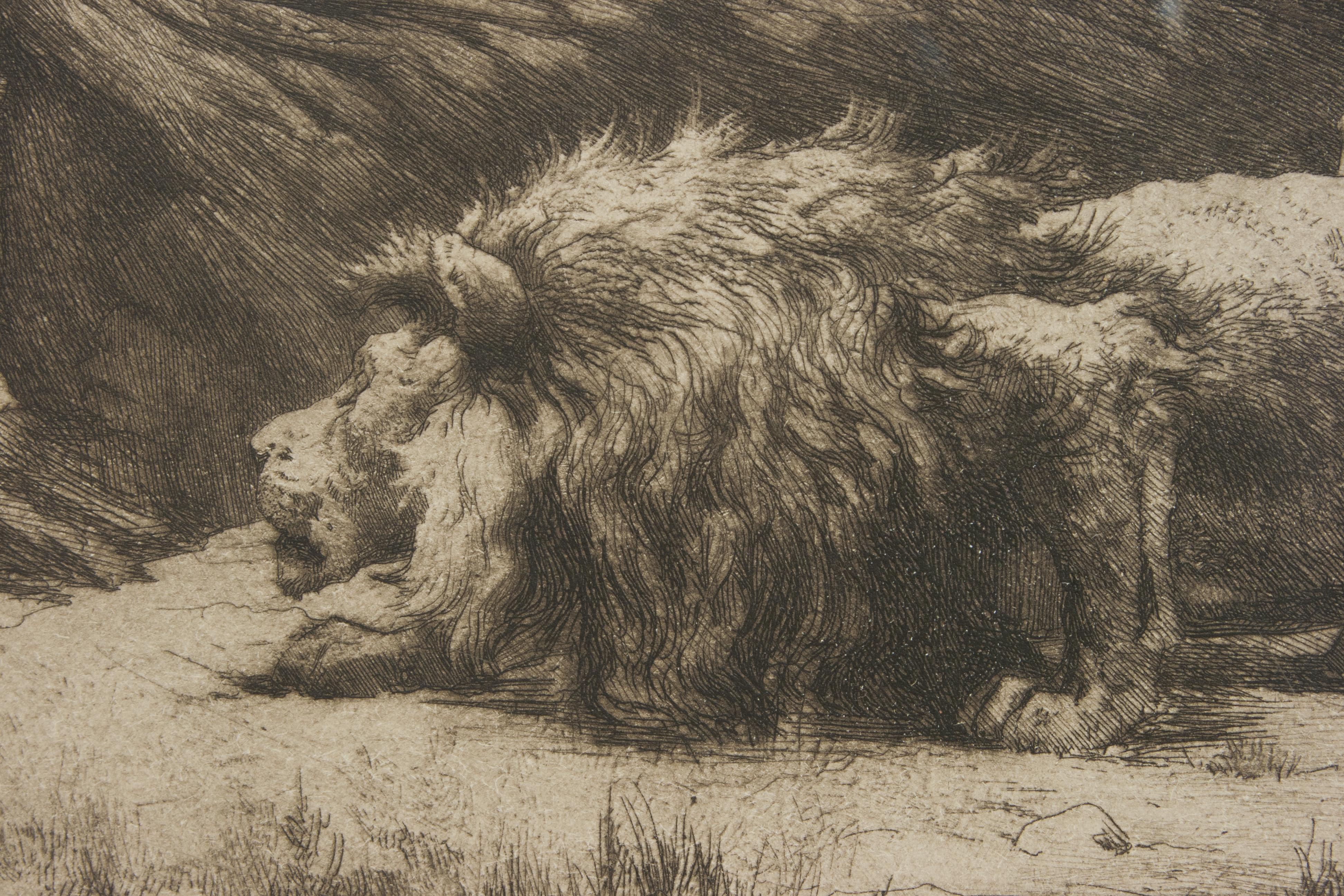 León y Leona, Herbert Dicksee, Merodeadores en venta 2