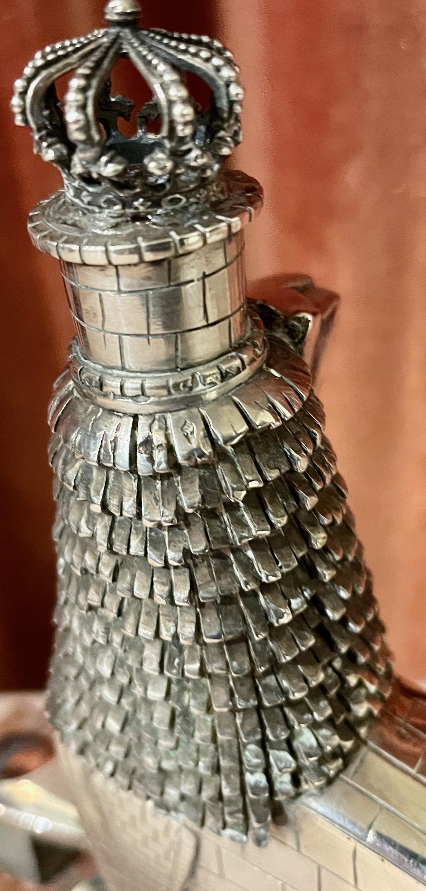 Mid-20th Century Lion of Judah 800 Silver Statue by Artist Dejene from Addis Ababa