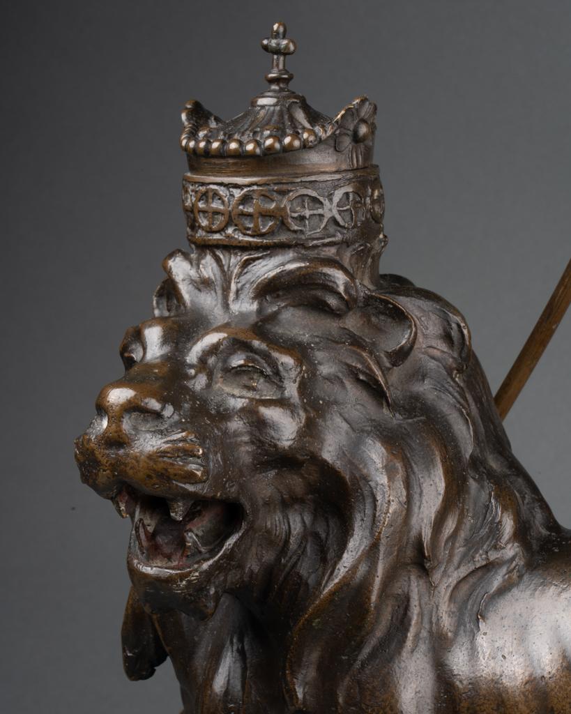 « Lion de Judée » :  Sculpture en bronze patiné vers 1930 3