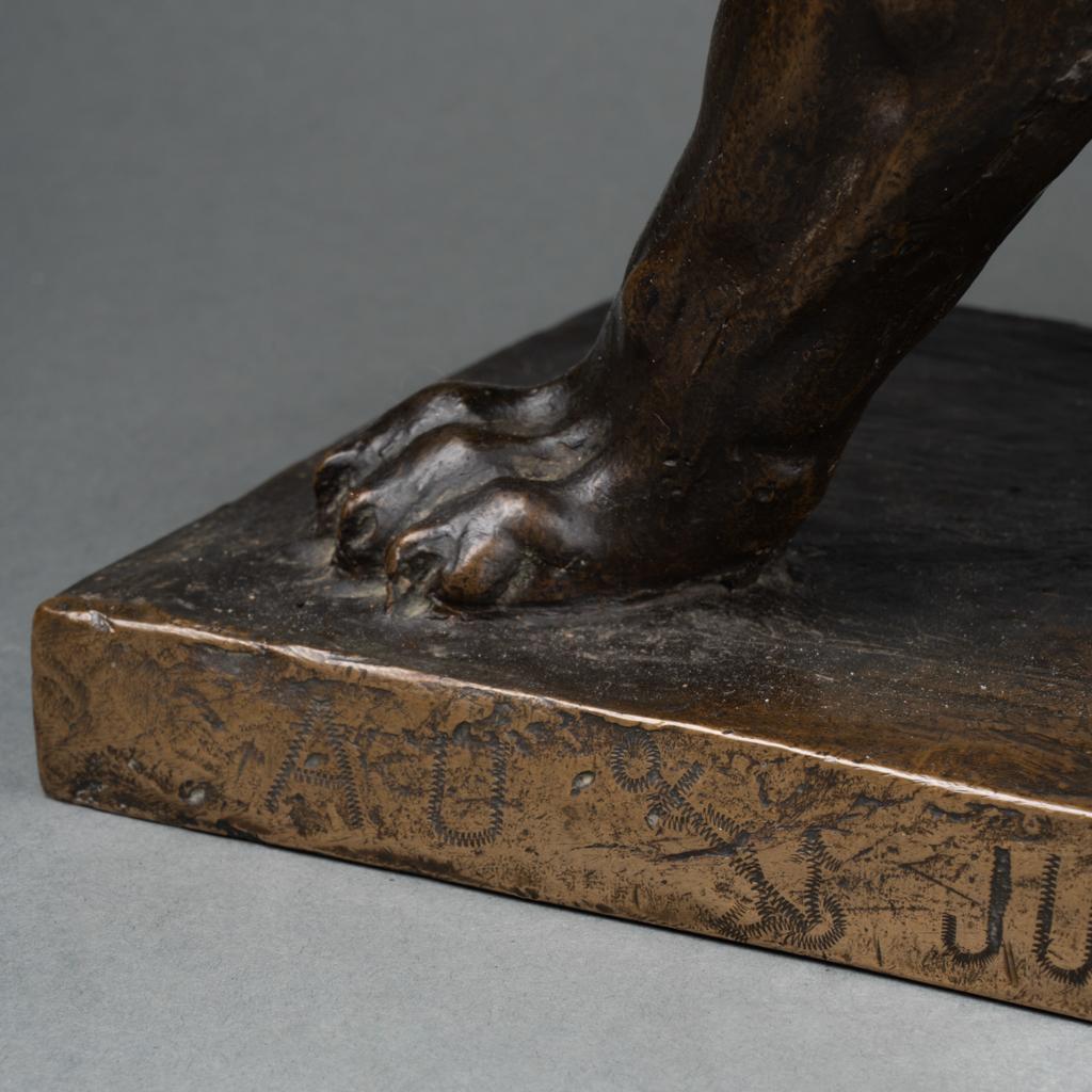 « Lion de Judée » :  Sculpture en bronze patiné vers 1930 5