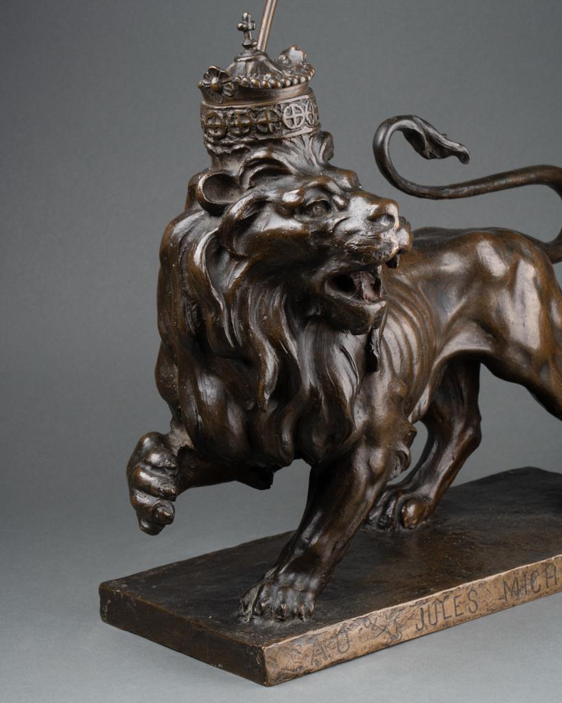 « Lion de Judée » :  Sculpture en bronze patiné vers 1930 1