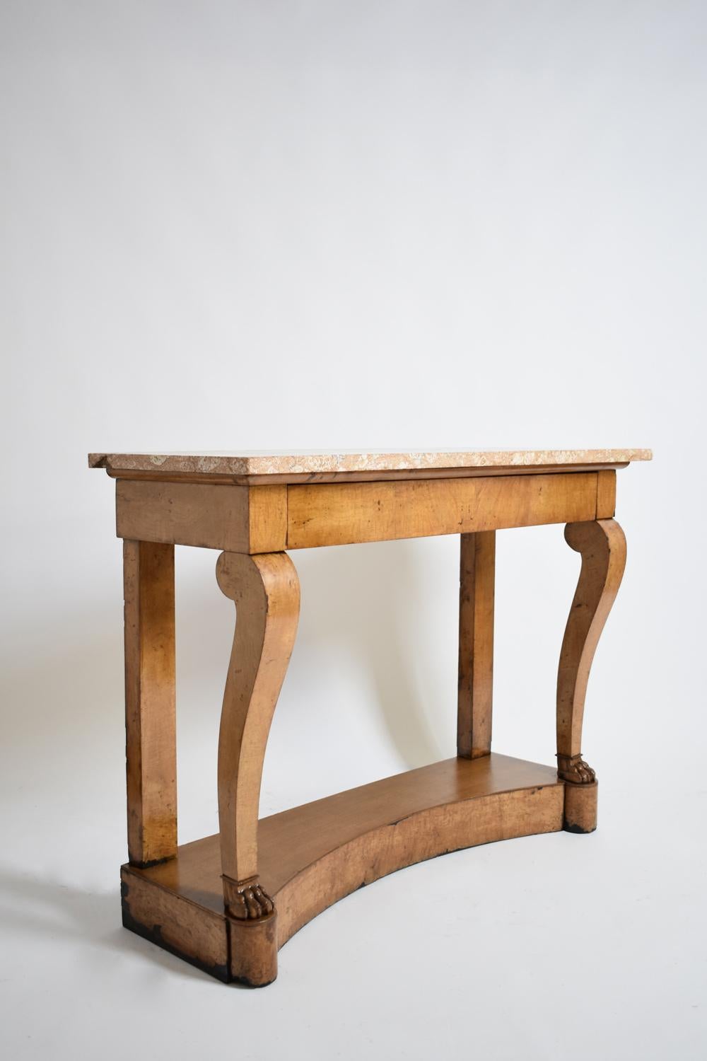 Lion paw feet console, XIXth c. In Excellent Condition In Lisboa, PT