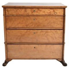 Lion paws wooden chest of drawers, XIXth c.