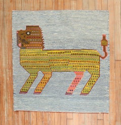 Lion Persian Kilim Wall Hanging