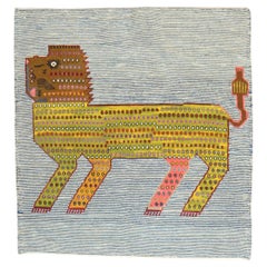 Lion Persian Kilim Wall Hanging
