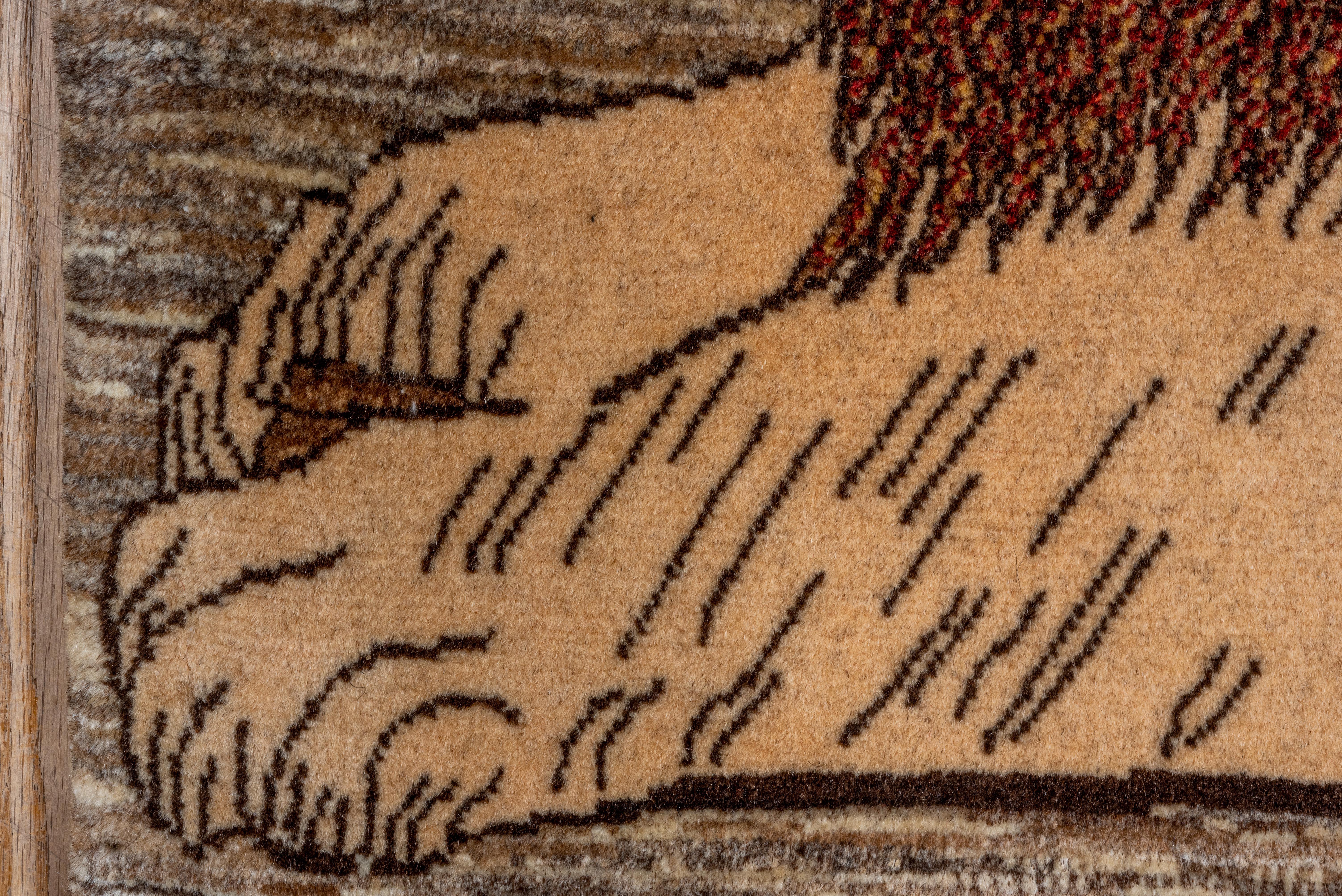 Wool Lion Portrait Gabbe Rug For Sale