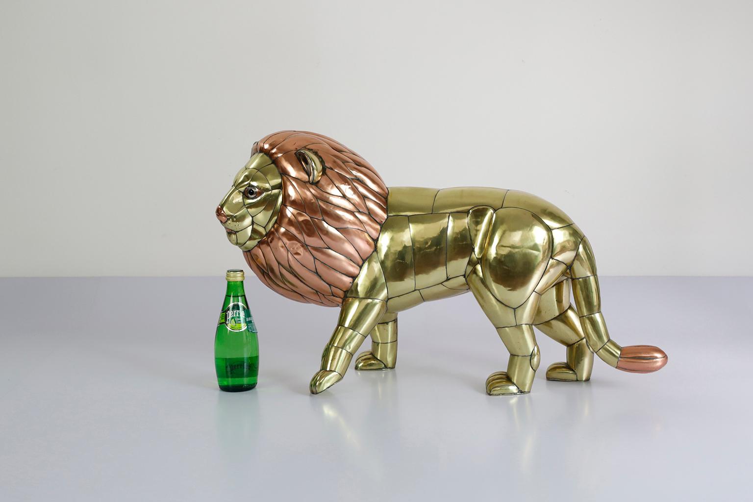 Late 20th Century Lion Sculpture by Sergio Bustamante, Mexico, 1970s
