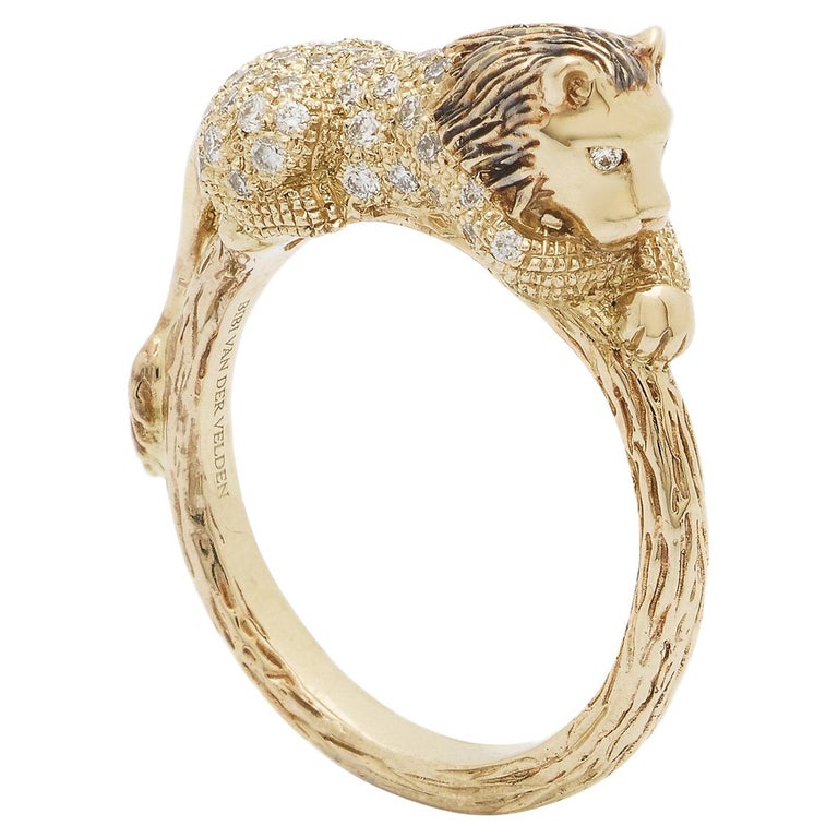 Lion Stackable Ring Diamond For Sale at 1stDibs