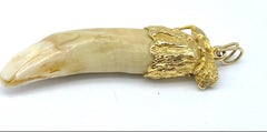 Ciondolo con dente di leone e diamante in oro giallo 14 carati