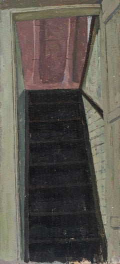 Lionel Bulmer - Olio su tela incorniciato della metà del XX secolo, “Il fienile”