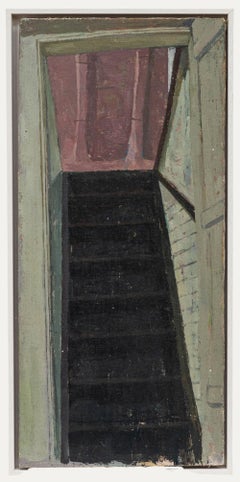 Lionel Bulmer - Olio su tela incorniciato della metà del XX secolo, “Il fienile”