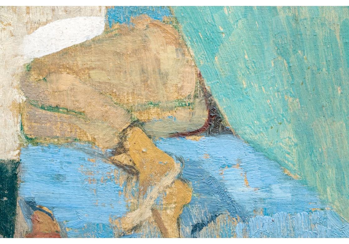 Lionel Bulmer (Regno Unito)  1919-1992) Olio su pannello intitolato 