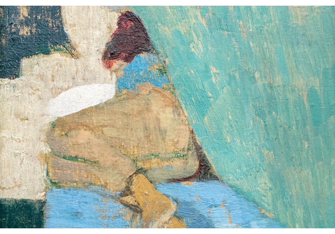 Legno Lionel Bulmer (Regno Unito)  1919-1992) Olio su pannello intitolato 