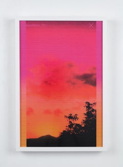Dusk/Daybreak 1 Framed Color Photography Print  30 x 20 in. Red Orange Sunset