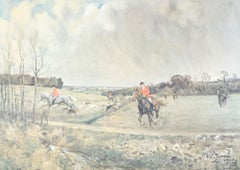 Antique Fox hunting print by Lionel Edwards