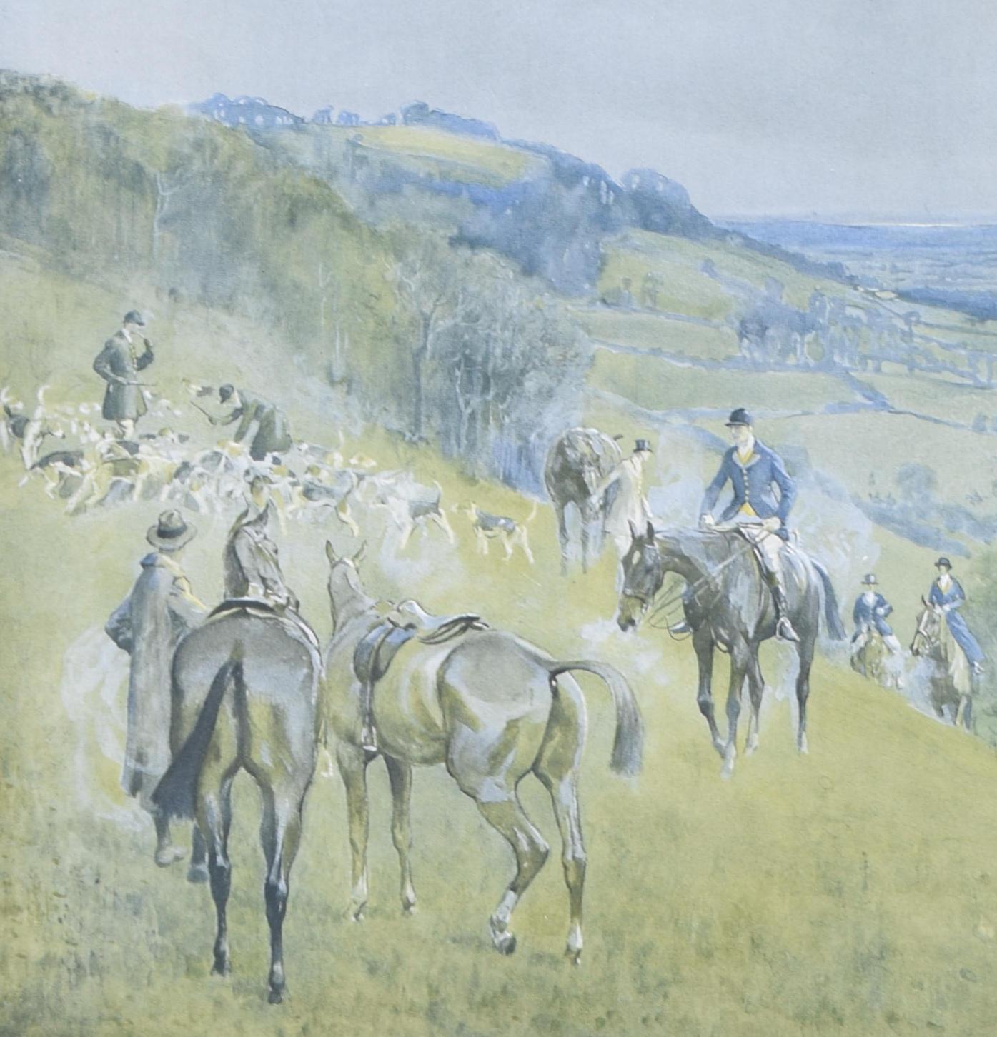 The Beaufort Hunt Above the Sodbury Vale estampes de chasse de Lionel Edwards en vente 2